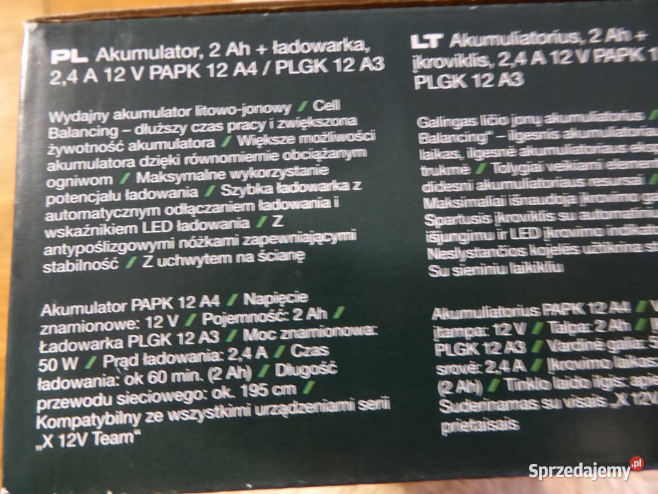 Nieużywany zestaw akumulatora 2Ah i ładowarki Olsztyn