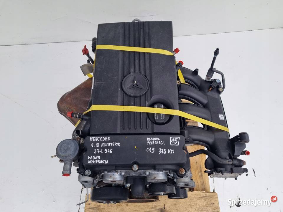 SILNIK KOMPLET Mercedes W203 18 KOMPRESSOR Rudka