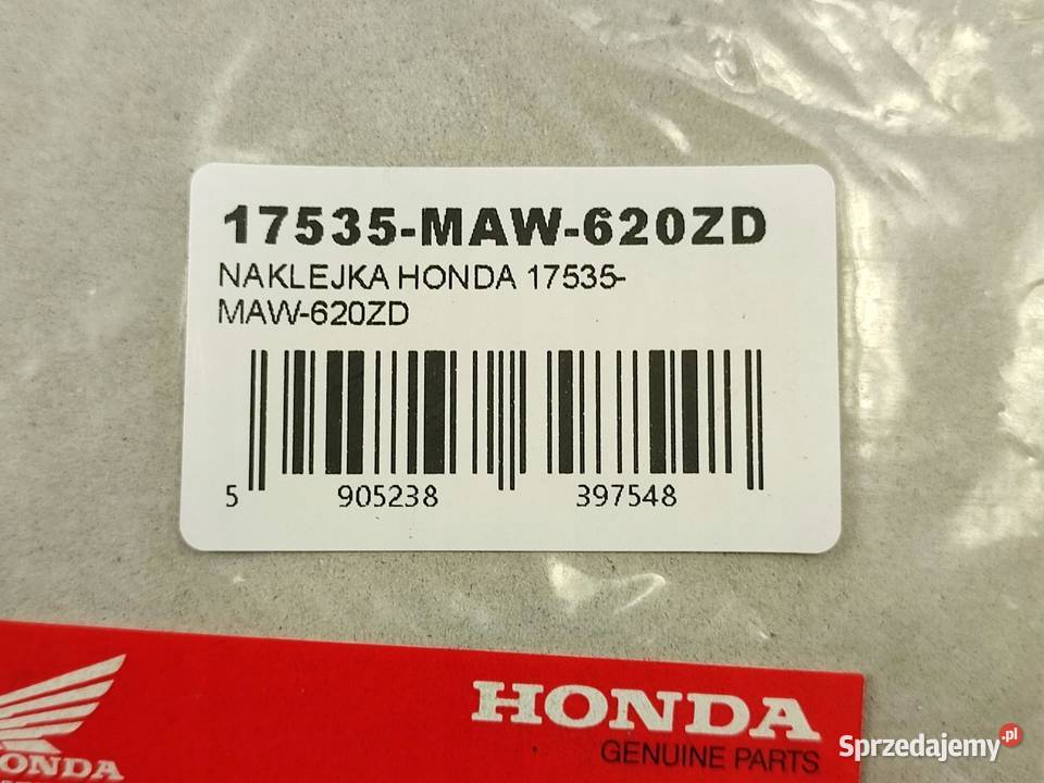 NAKLEJKA NA BAK LEWA STR HONDA XL600VT G KPH