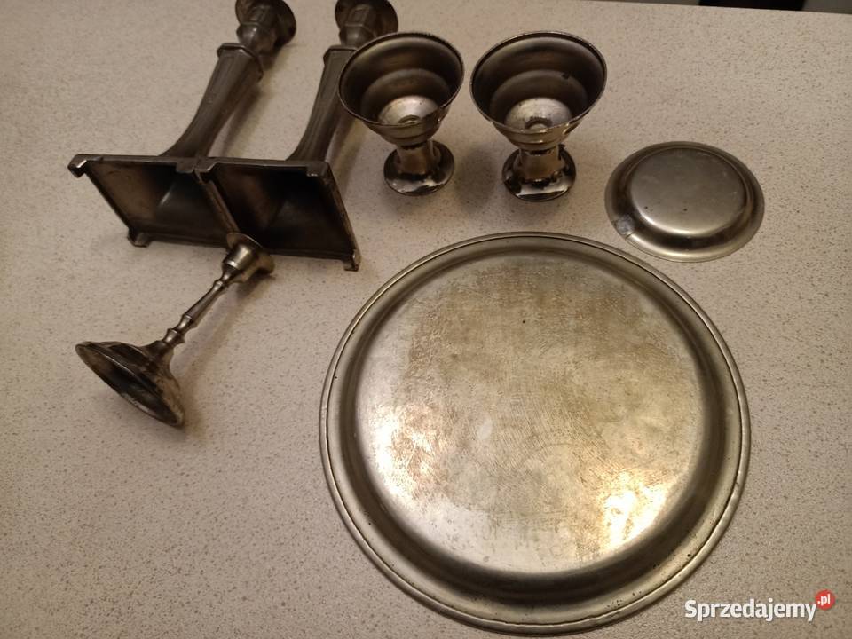 Stare świeczniki talerz podstawka Rzeszów sprzedam