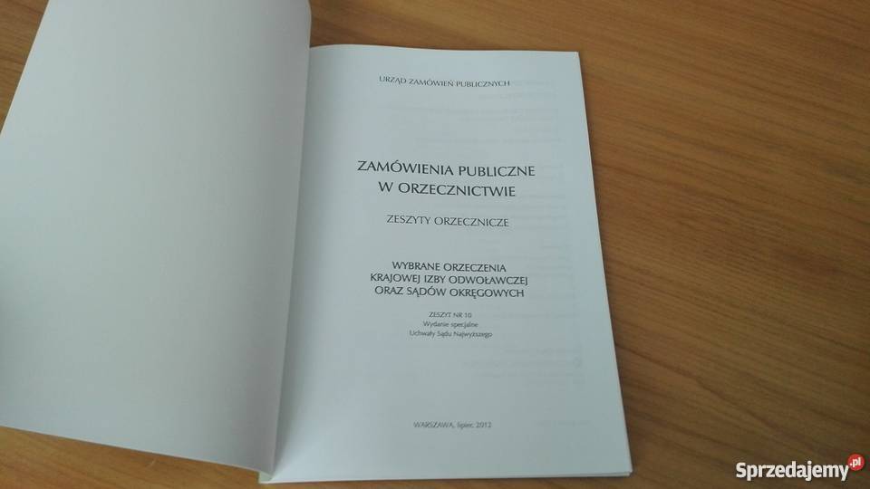 Zamówienia Publiczne w Orzecznictwie zeszyty Gdańsk