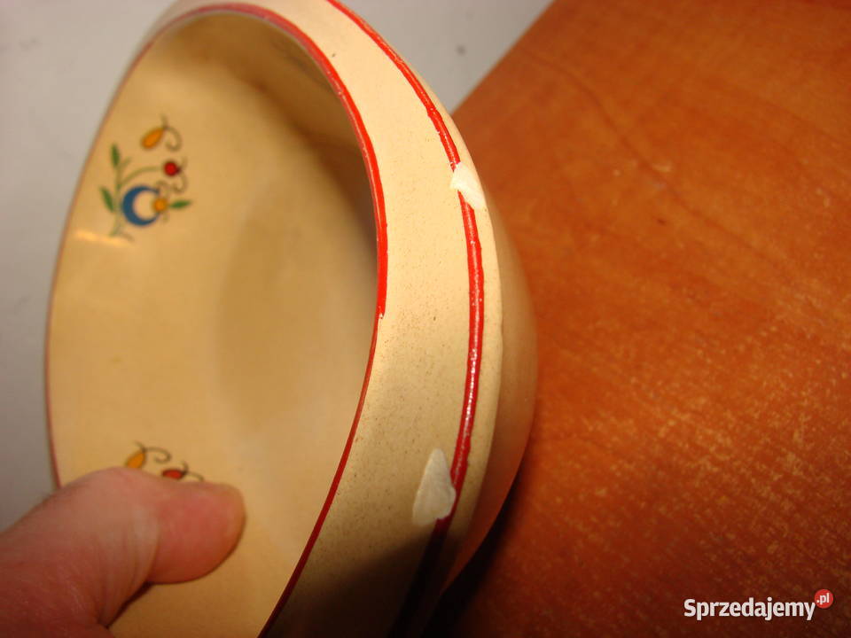 Bolesławiec wzór kaszubski półmisek PRL Pruszcz Gdański