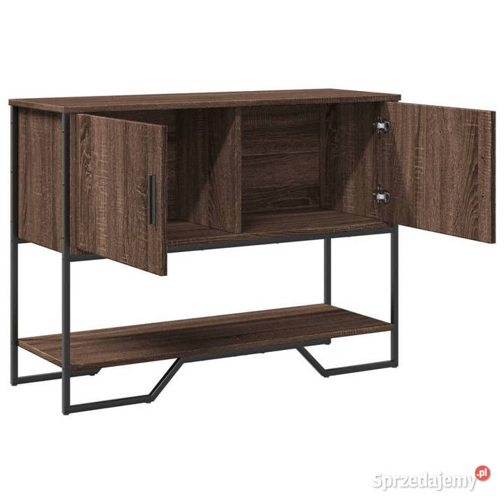 Stolik konsolowy brązowy dąb 100x35x745 WM848538 Warszawa