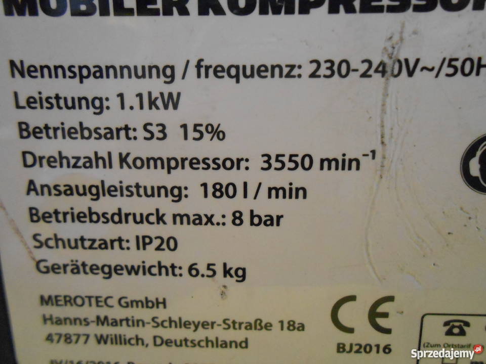 Kompresor WORKZONE Pozostałe Katowice