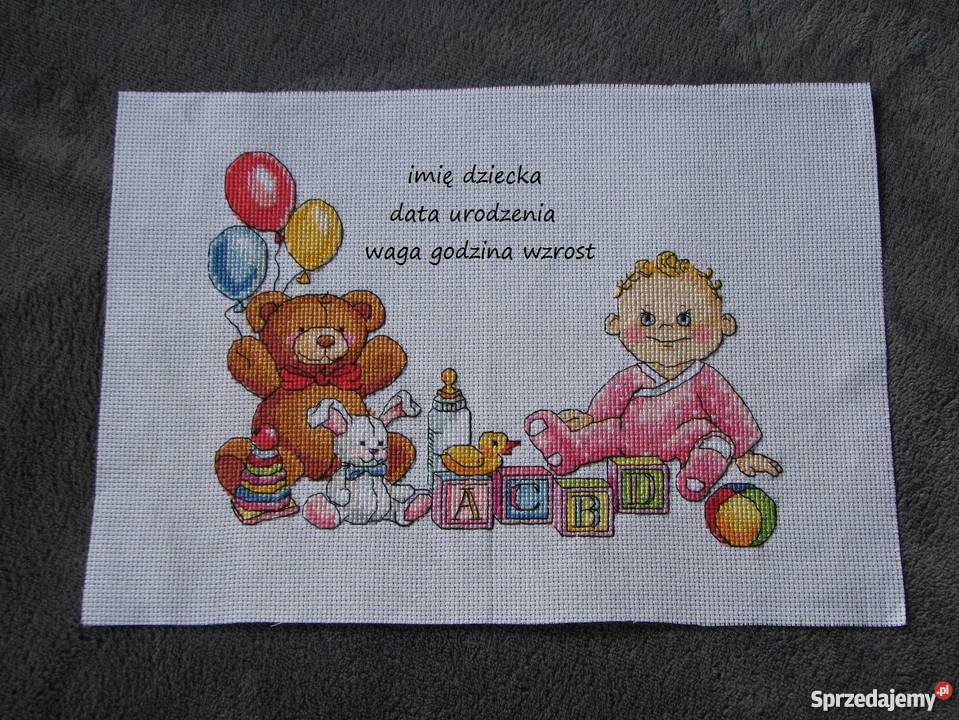 metryczka MALUSZEK haft krzyzykowy Czerwionka-Leszczyny