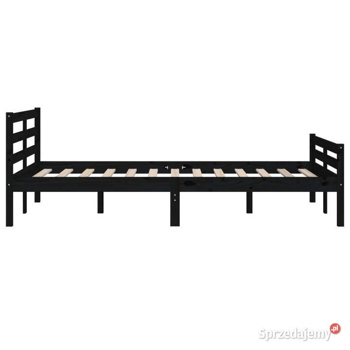 Rama łóżka czarna lite drewno 140 x 190 WM814803 Warszawa sprzedam