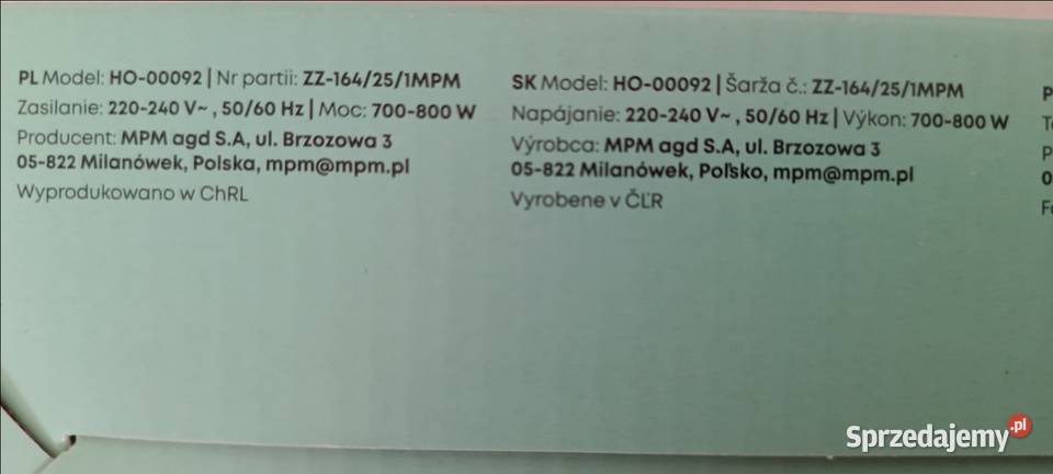 HOFFEN opiekacz do kanapek toster 800 W NOWY Dom i Ogród Ełk