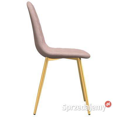 vidaXL Krzesła stołowe 4 różowe obite Warszawa