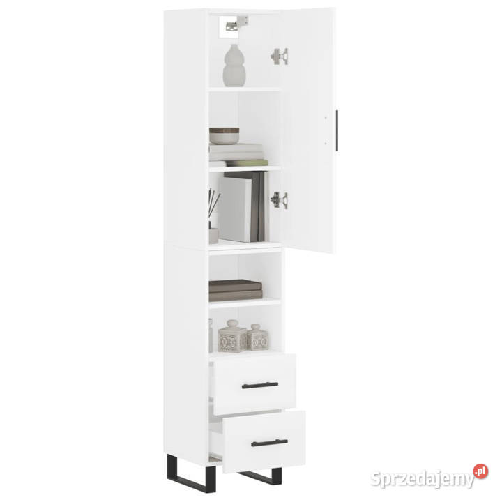 Wysoka szafka biała 345x34x180 materiał Pozostałe Warszawa