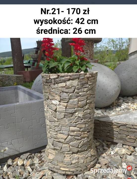 21 Donica z kamienia naturalnego do ogrodu Donice Długołęka-Świerkla