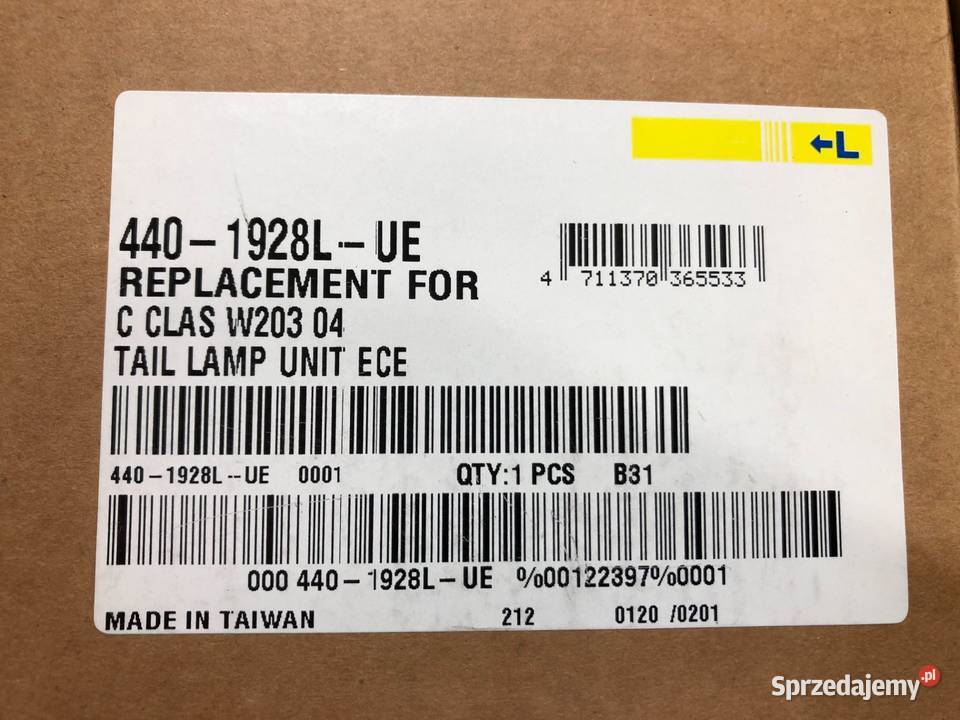 MERCEDES KLASA C W203 Sedan 042004032007 Lampa
