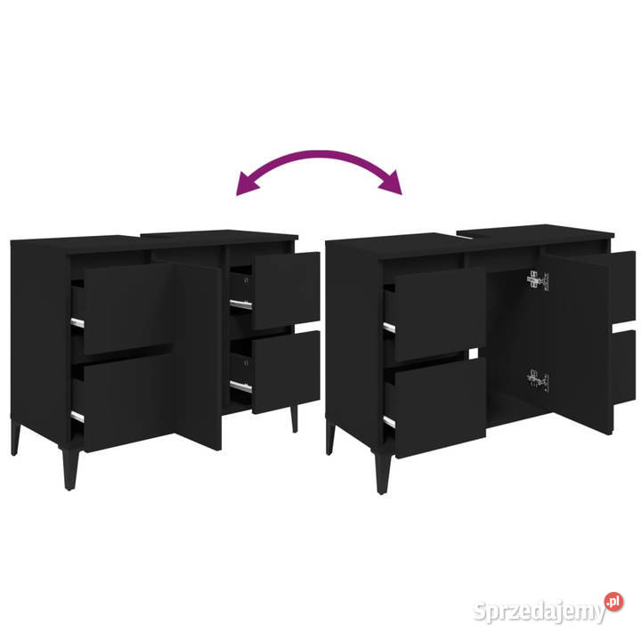 Szafka pod umywalkę czarna 80x33x60 WM821277 Warszawa sprzedam