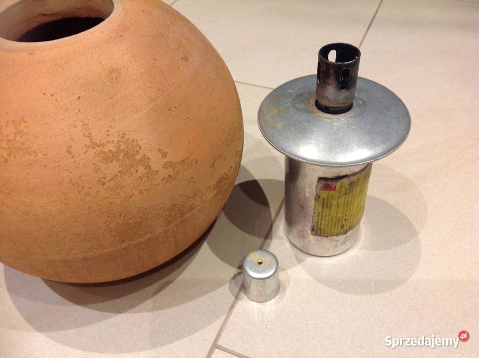 Masywna Lampa Naftowa do Ogrodu Kula Terakota Nowa Sól