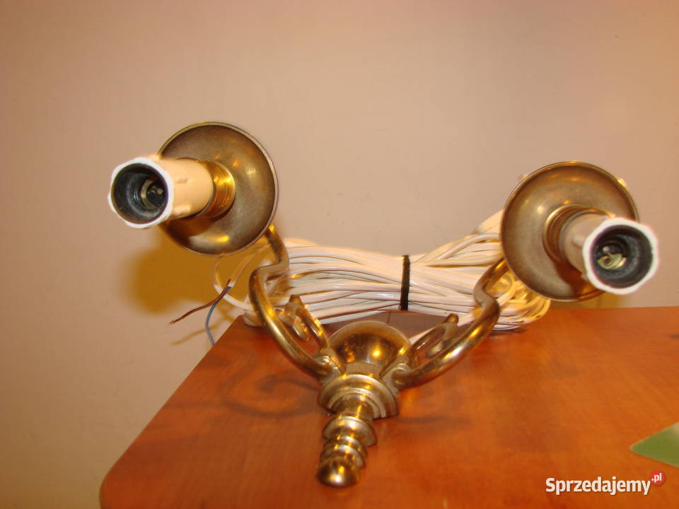 szwedzki mosiężny kinkiet Oświetlenie Pruszcz Gdański sprzedam