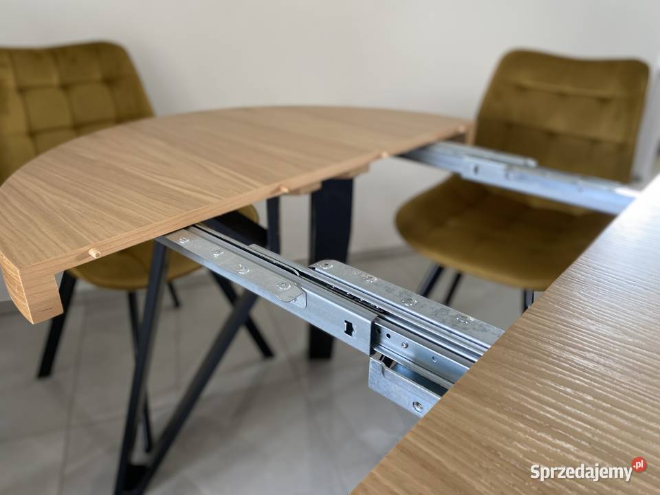 Stół Dębowy Okrągły LOFT 10 Rozkładany Do 4M