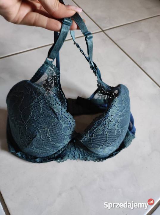 braletka bralette push up koronkowy zielony Kielce