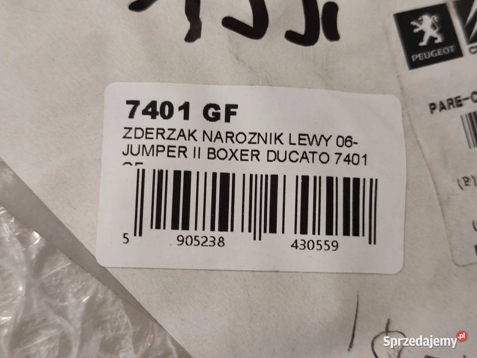 ZDERZAK NAROŻNIK LEWY JUMPER BOXER DUCATO 2006