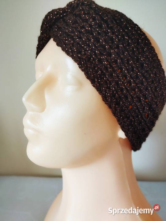 Damska brązowomiedziana opaskaturban handmade warmińsko-mazurskie Olsztyn