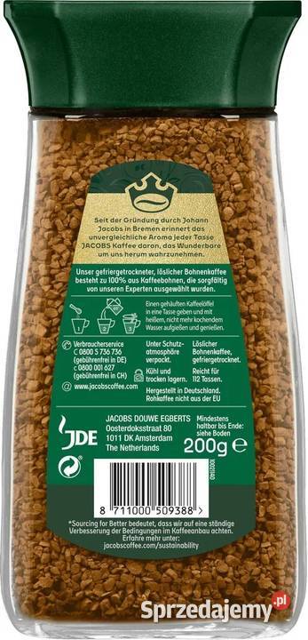 Kawa rozpuszczalna JACOBS Krnung 6 x słoiczki Świdnica sprzedam