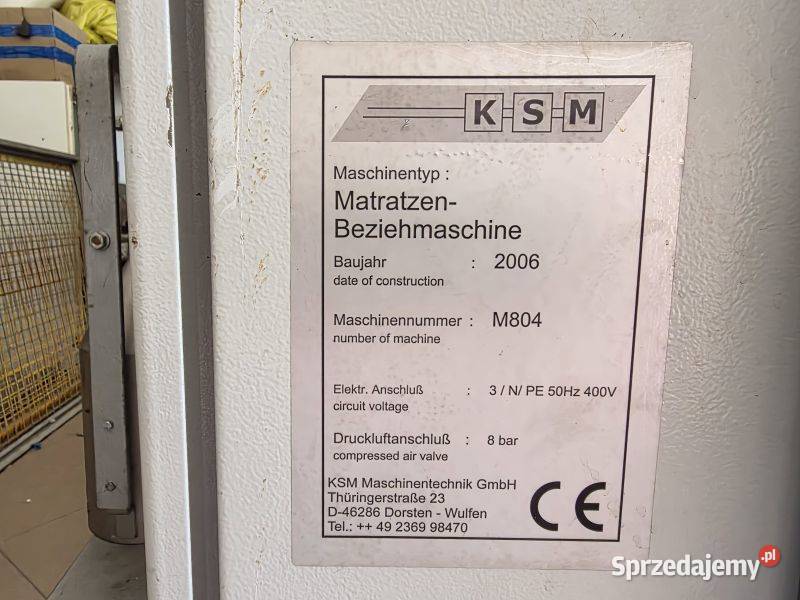 Maszyna KSM do ubierania pakowania w poszwy Łódź