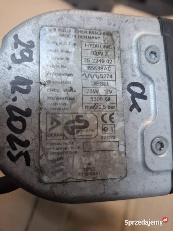 Webasto Dogrzewacz D3WZ Opel Omega Corsa