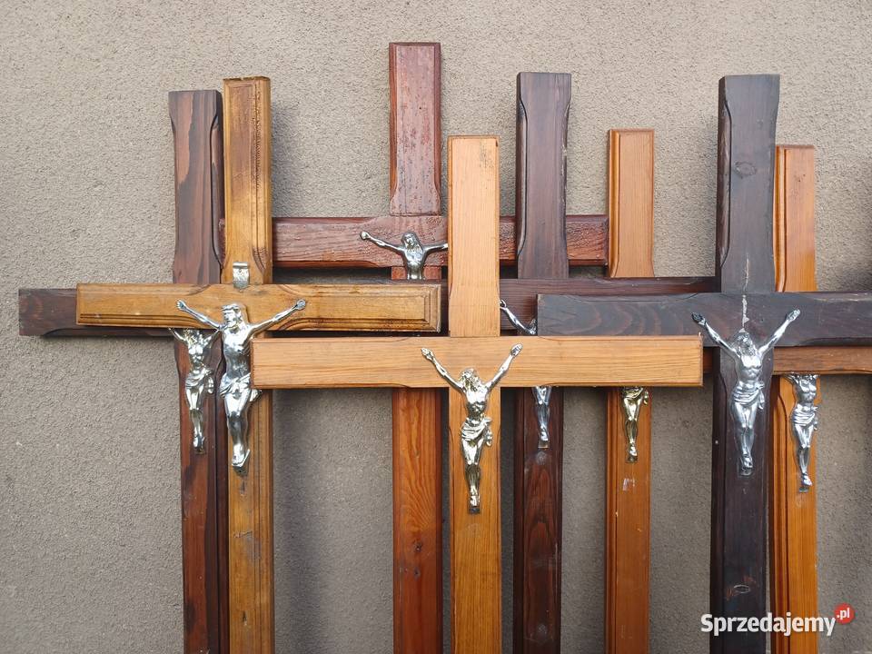 Krzyż drewniany nagrobny na cmentarz krzyże wielkopolskie Ostrów Wielkopolski