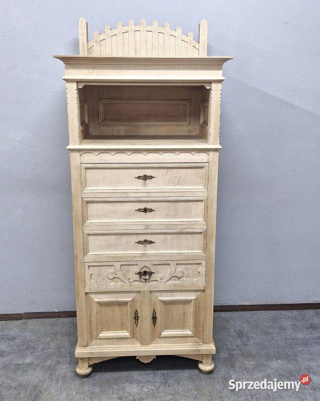 Ładny Dębowy Słupek Secesyjny AntykiMarki Marki