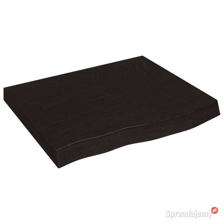 Blat stołu ciemnobrązowy 60x50x26 lite drewno Warszawa