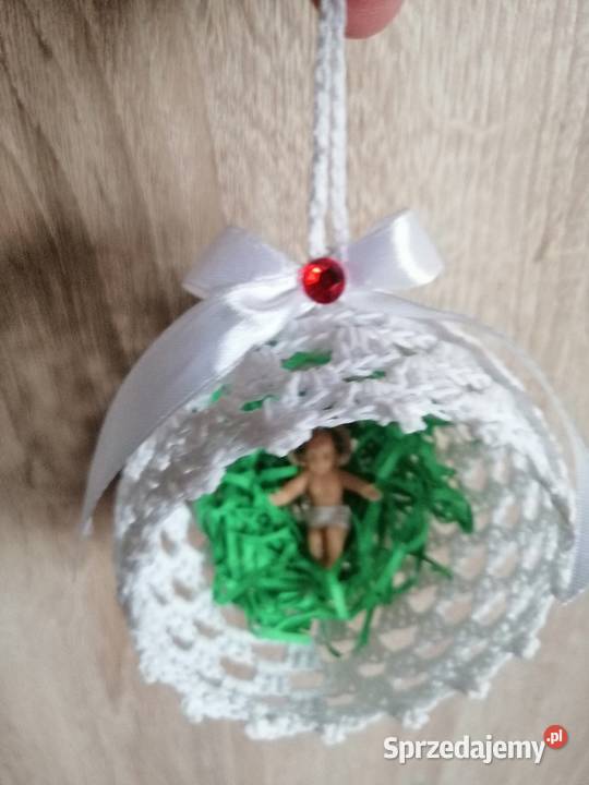 Zawieszka świąteczna szydelkowa na choinkę