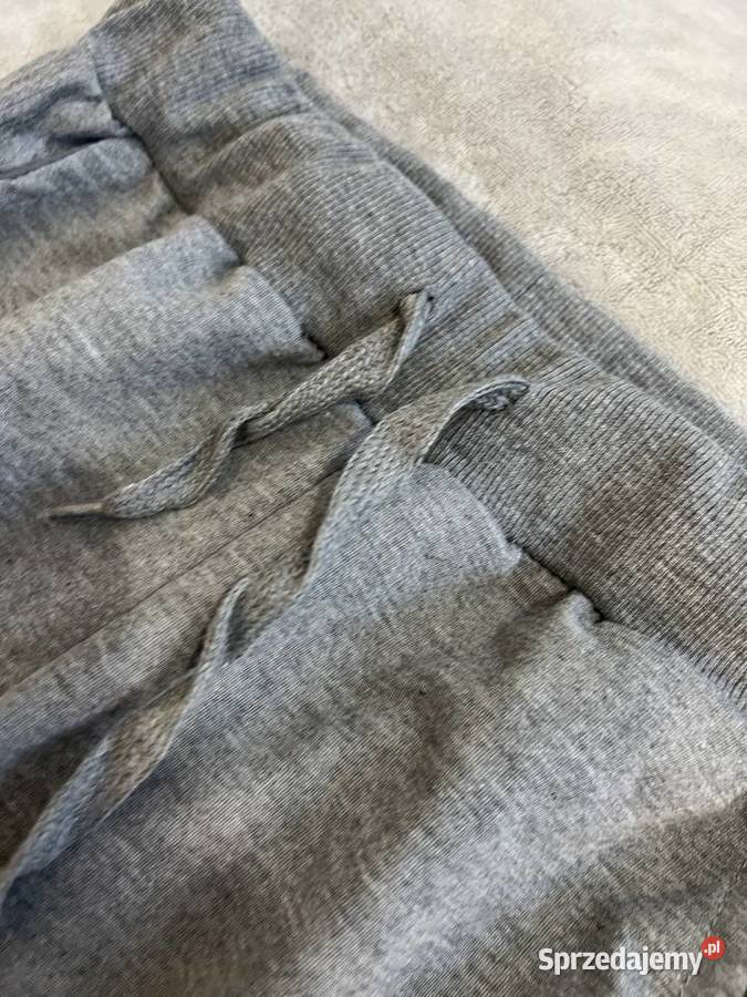 Dresy spodnie sportowe szare z lampasami Moda i Styl Jasło