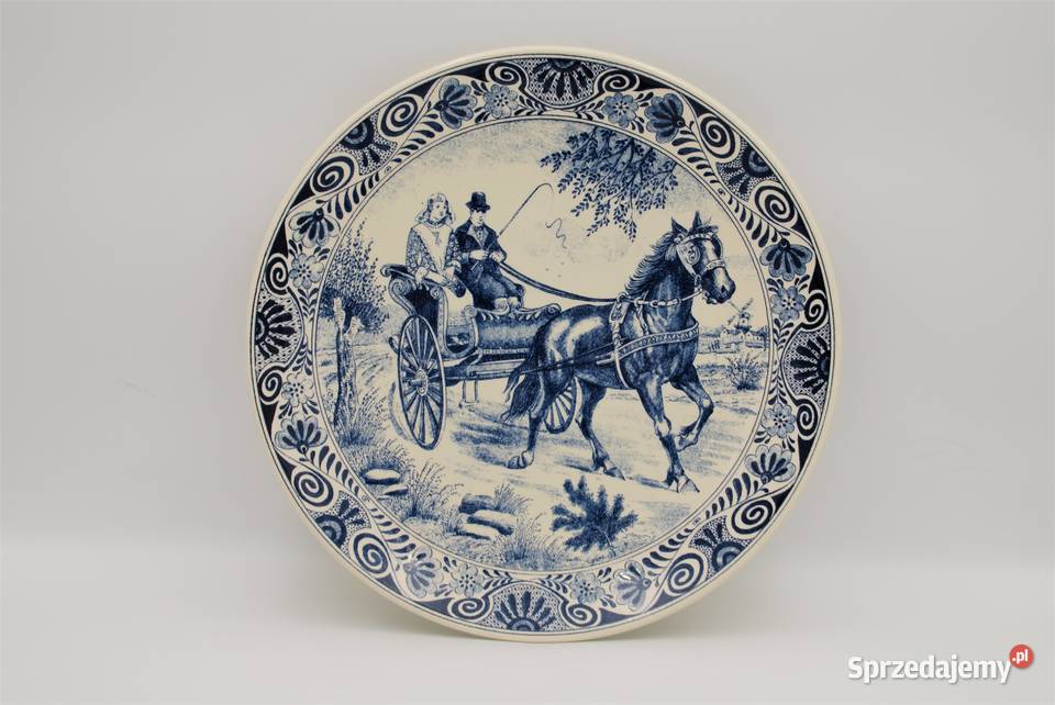 Talerz dekoracyjny Delfts fajans anno 1800 Poznań