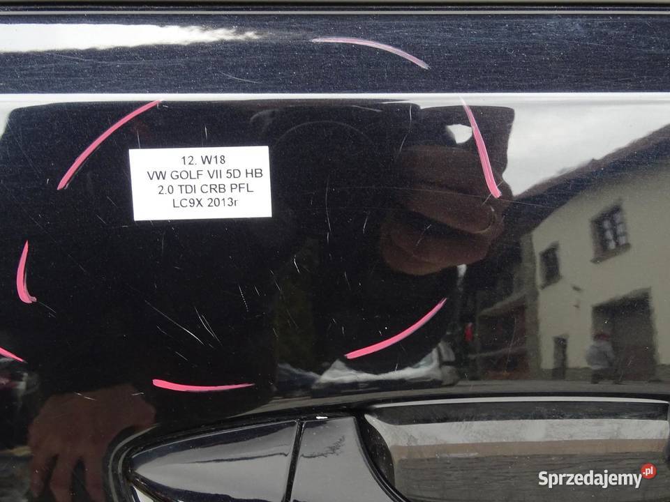 DRZWI PRAWY TYŁ PRAWE TYLNE LC9X VW GOLF VII 5D osobowe