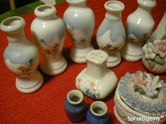 Wazoniki ozdobne Porcelana i szkło Myszków sprzedam