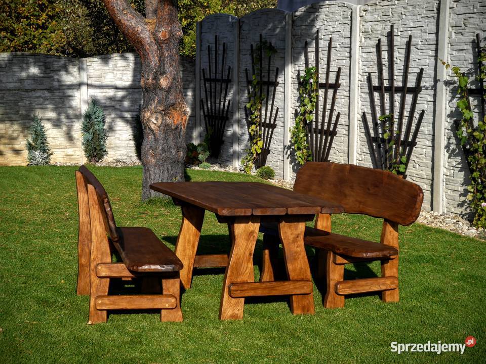 komplet mebli ogrodowych zestaw drewniane stół