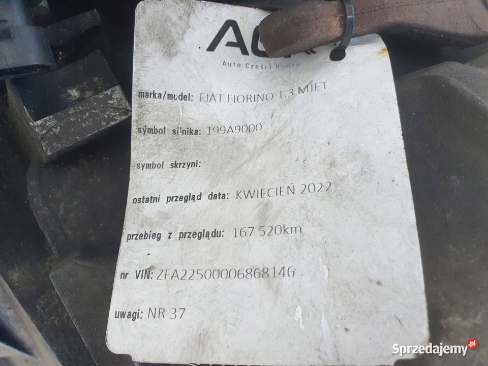 Fiat Fiorino III 13 JTD MJ SKRZYNIA BIEGÓW Skrzynie biegów manualne Chełm
