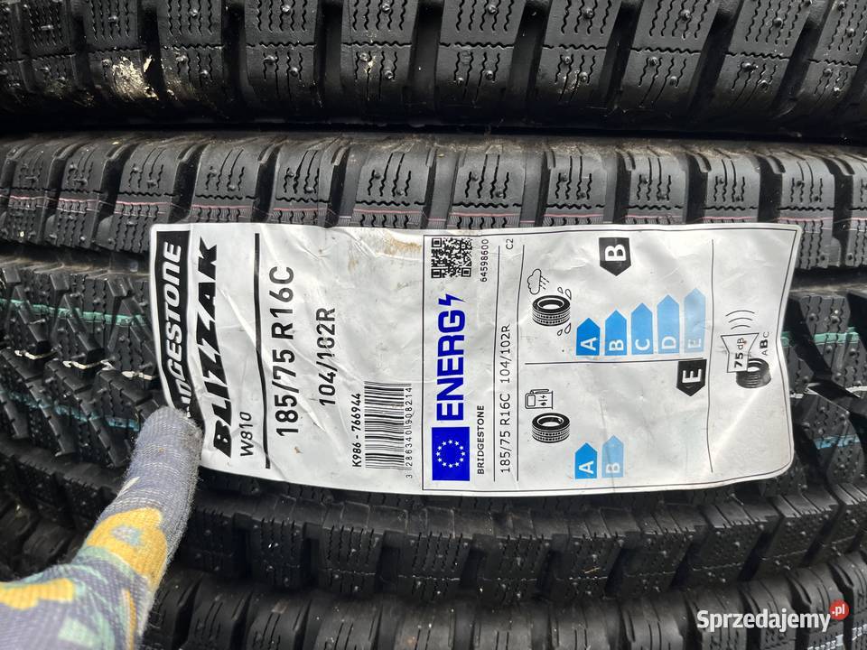 4x BRIDGESTONE 18575R16C 104R Blizzak W810 Samochodowe wielkopolskie Gniezno