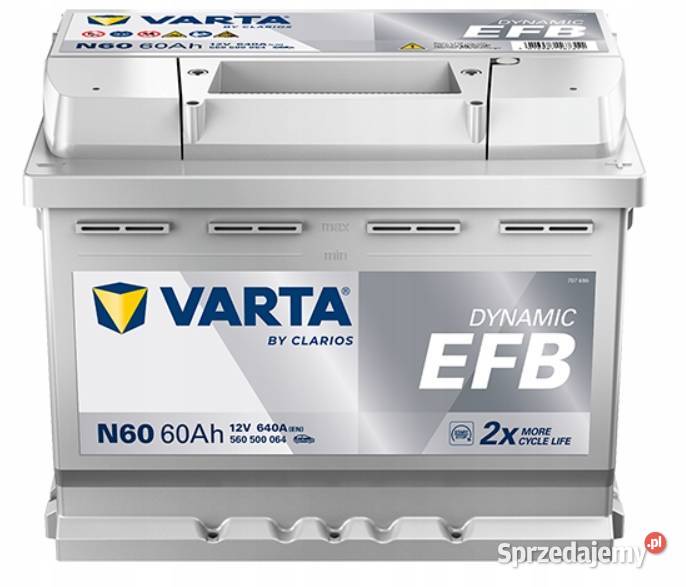 Akumulator VARTA N60 12V 60Ah 640A EFB osobowe Jelcz-Laskowice