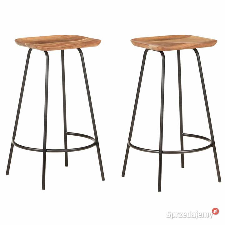 vidaXL Stołki barowe 2 lite drewno akacjowe