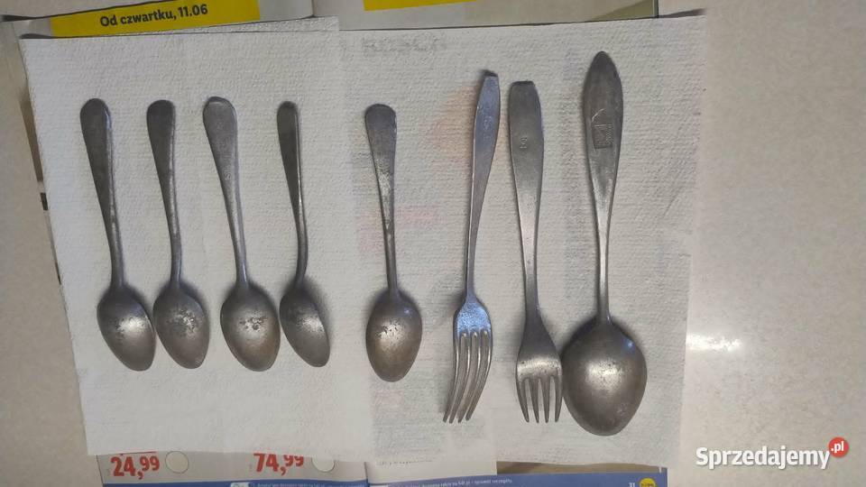 Stare sztućce Venus olkusz i inne 31 sztuk Miechów