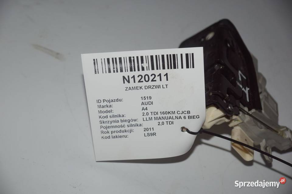 8K0839015C A4 B8 ZAMEK DRZWI LT osobowe Motoryzacja