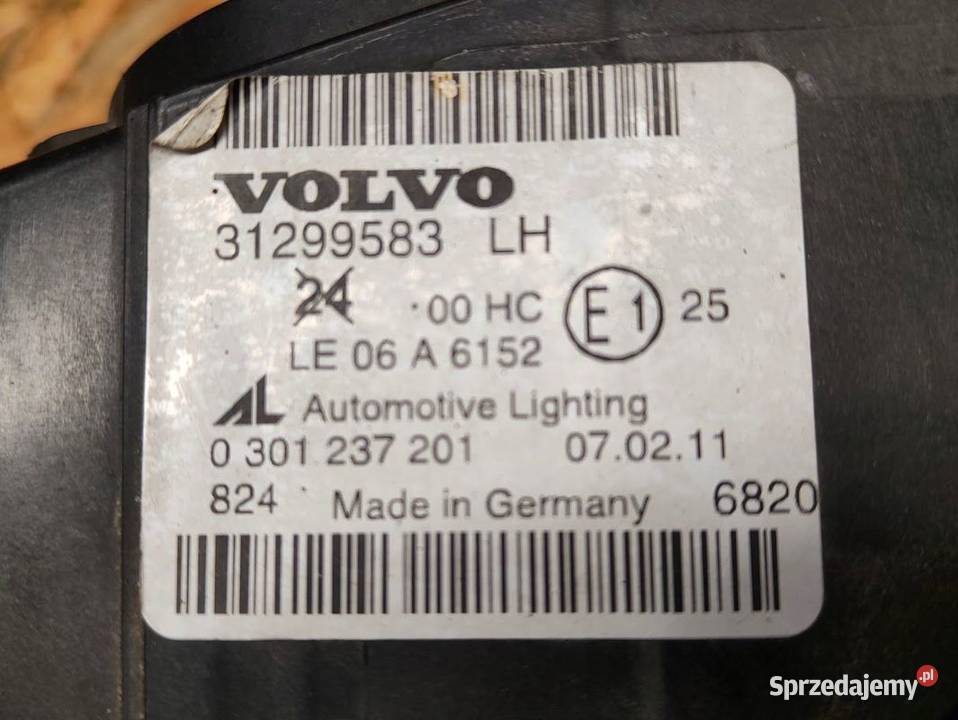Lampa Lewy Przód Volvo V50 Lift 20072012 wielkopolskie Pleszew sprzedam