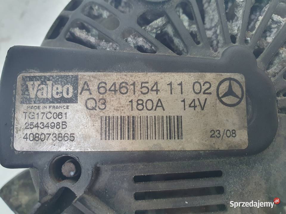 ALTERNATOR Mercedes Sprinter Viano Vito W639 22 Chełm sprzedam