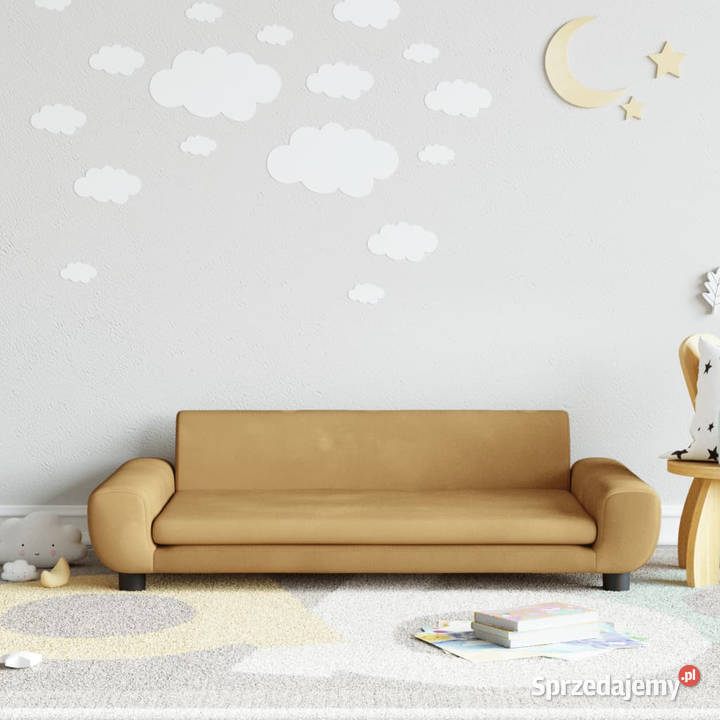 Sofa dzieci brązowa 100x54x33 aksamit WM3196384 Warszawa