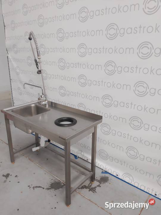 Stół ze zlewem i otworem na odpadki 120x60x85 Wrocław