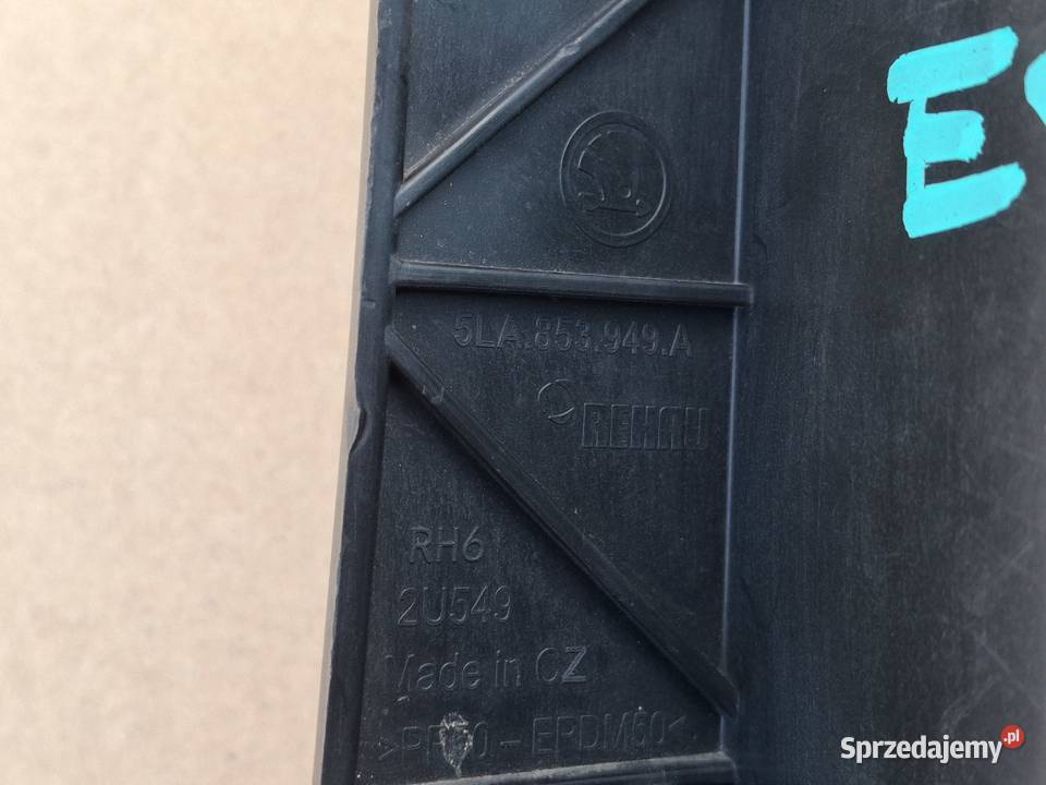 SKODA ENYAQ WLOT KIEROWNICA POWIETRZA 5LA853949A