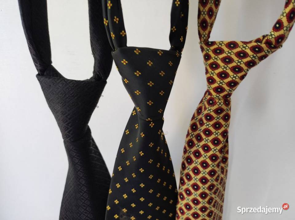 jedwabny krawat 3 sztuki męski zwis modny Odzież wyjściowa