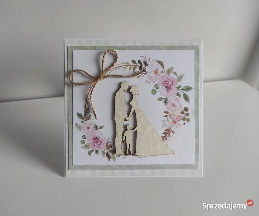 Kartka okolicznościowa ręcznie robiona na wianek Łódź