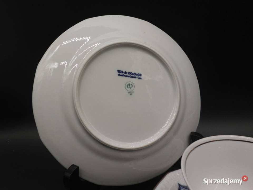 Zestaw śniadaniowy trio z porcelany Lettin Echt Raszków