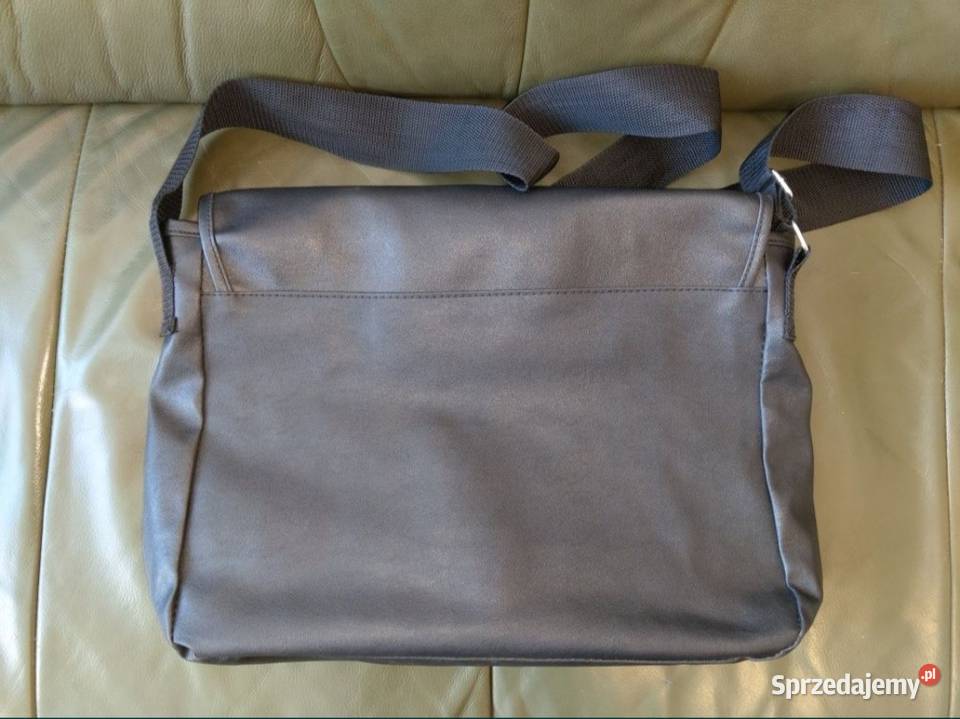 Torba skórzana na ramię Belugio czarna laptop