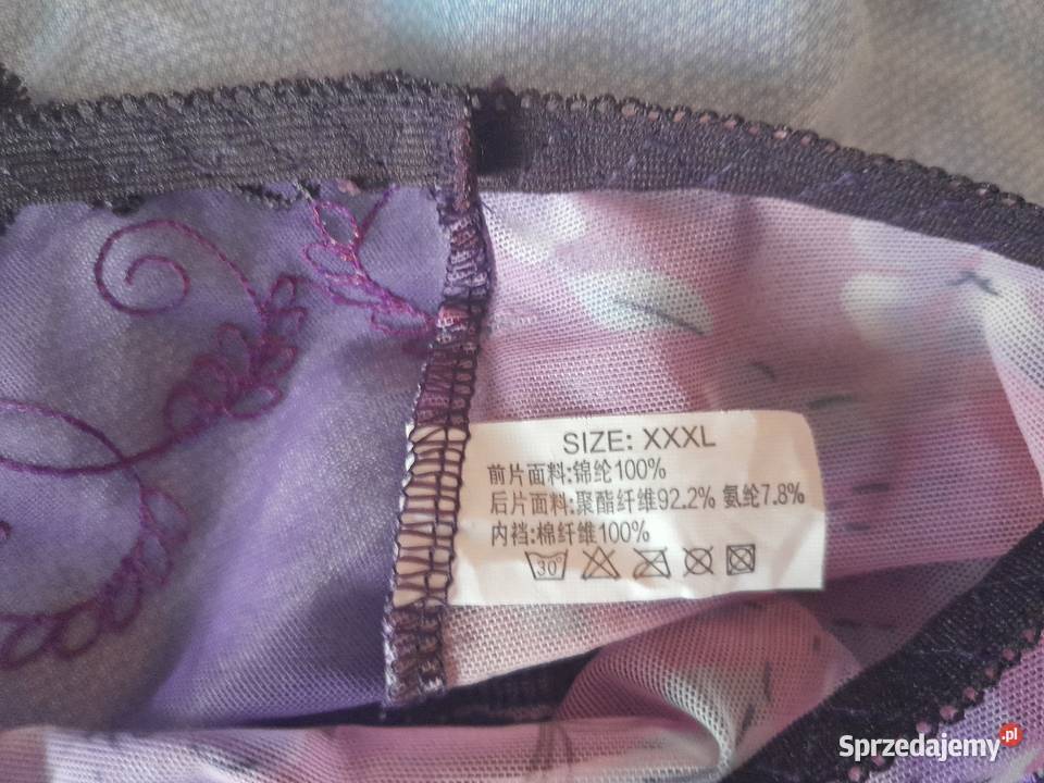 Męskie seksowne majtki bikini figi kwiatowy haft Wieliczka